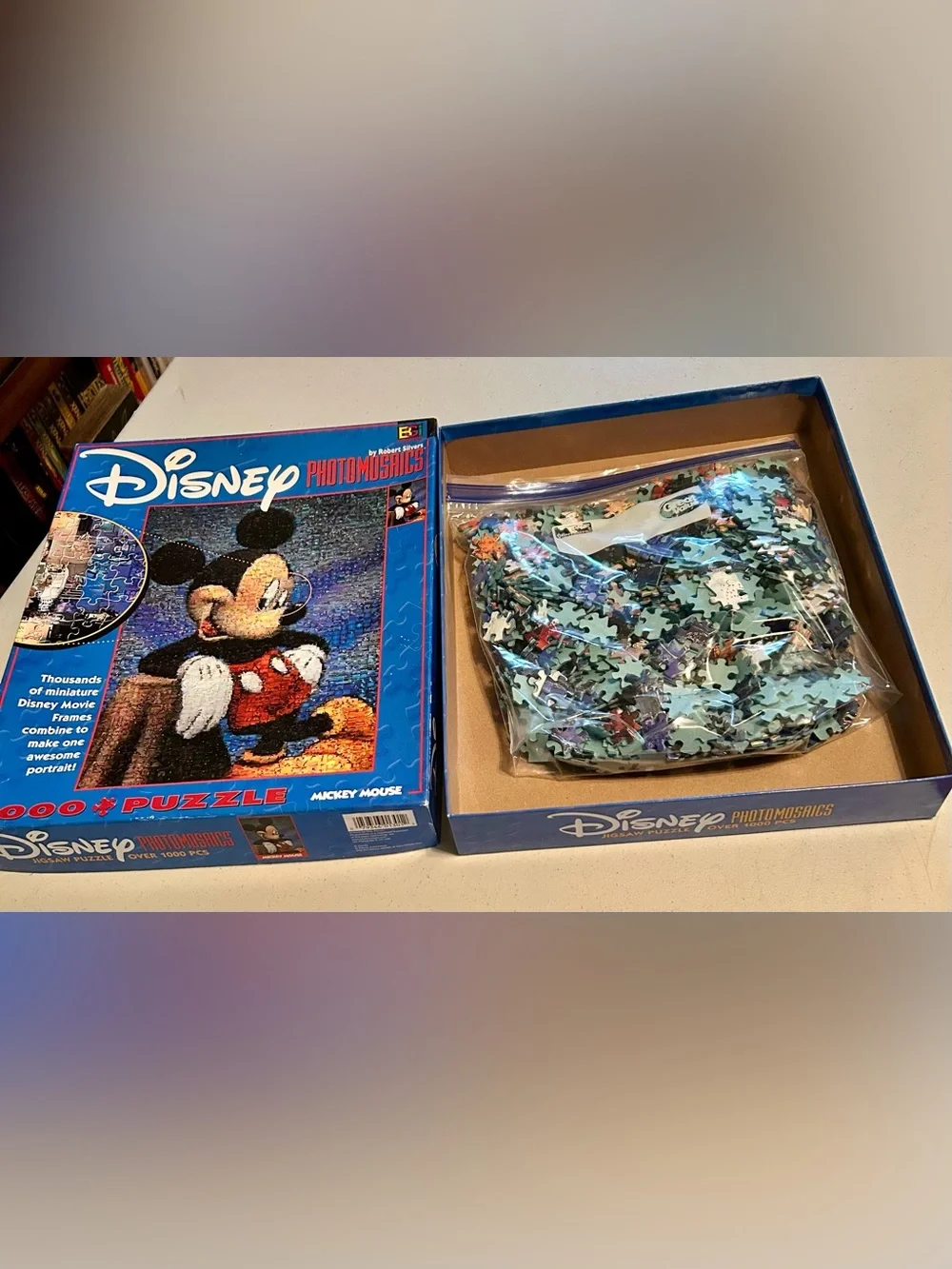 Disney Photomosaic Jigsaw Puzzle - Mickey Mouse, 1000 Pieces Buffalo Games- Used